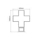 P6 Programmable Multicolor RGB LED Pharmacy Cross - Outdoor