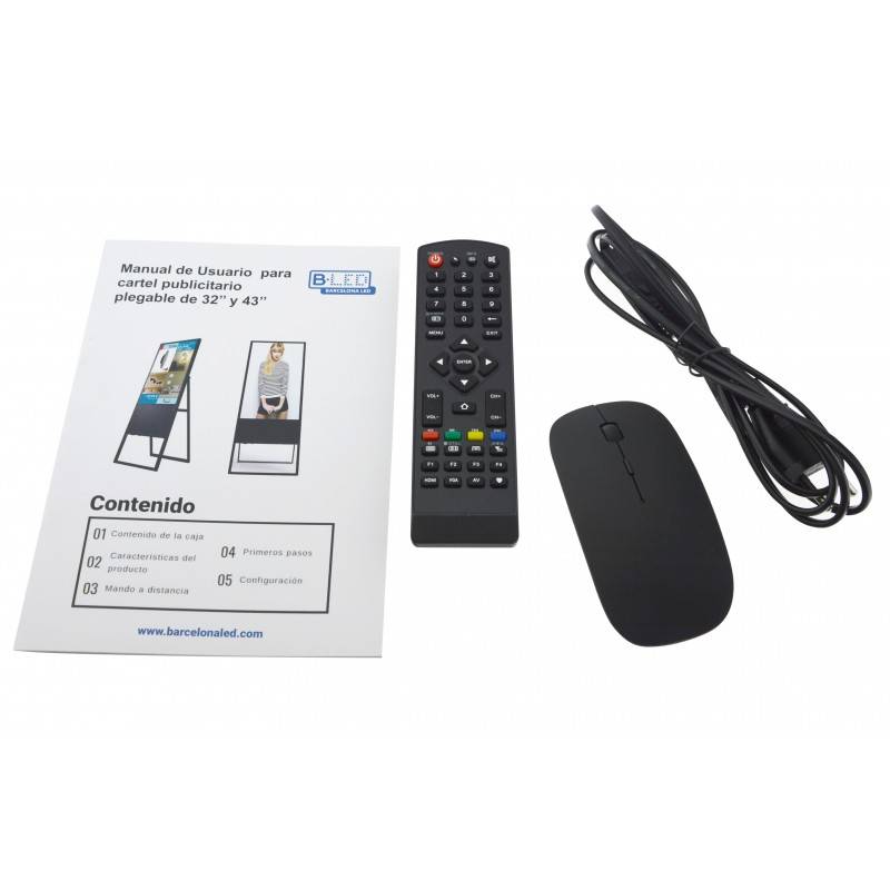 32" Full HD 32" Foldable LCD Digital Billboard - IP20