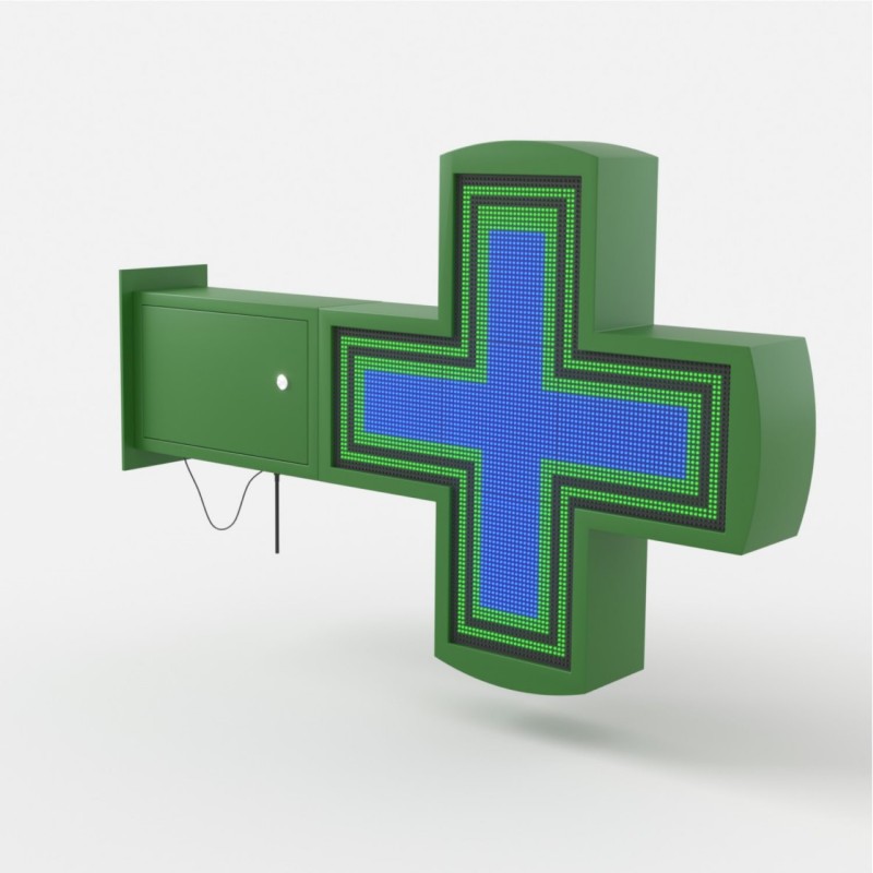 P8 Programmable Multicolor LED XL RGB Pharmacy Cross - Outdoor