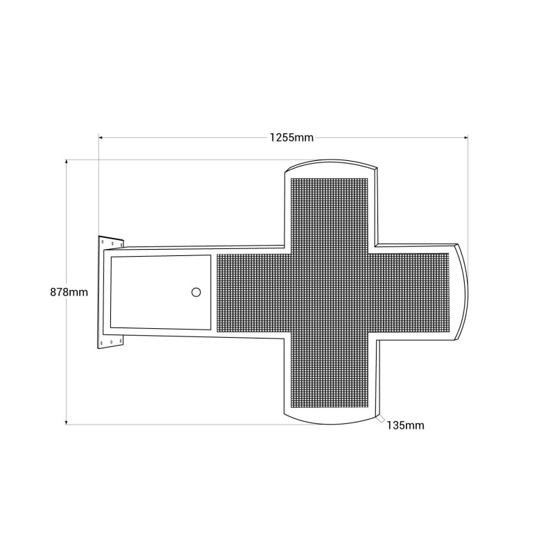 P8 Programmable Multicolor LED XL RGB Pharmacy Cross - Outdoor