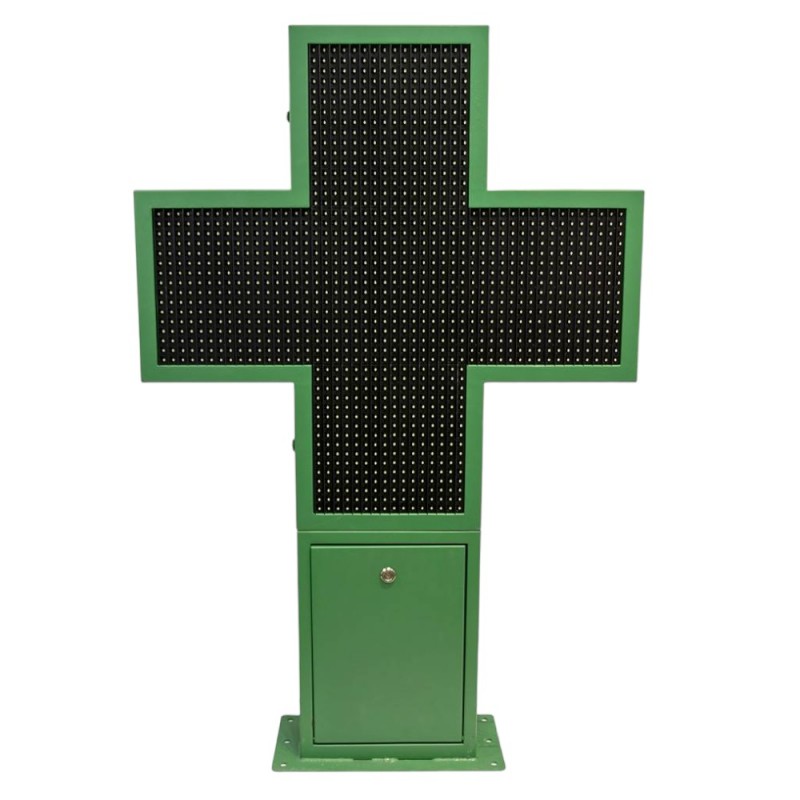P16 programmable green single-color LED pharmacy cross - Outdoor