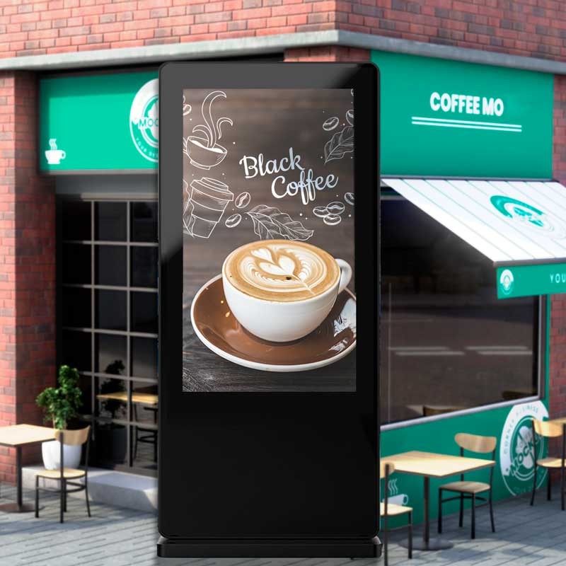 Outdoor Advertising Totem - LCD Full HD 55" - Touch / Non-touch - Android