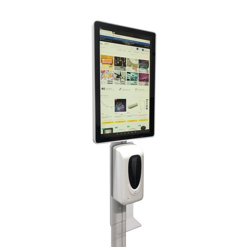 21.5" LCD advertising display with automatic gel dispenser