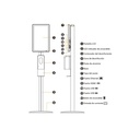21.5" LCD advertising display with automatic gel dispenser