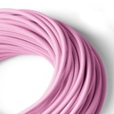 Round cotton coated electric cable Pink