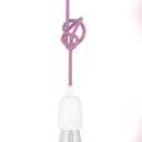 Round cotton coated electric cable Pink