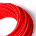 Round cotton coated power cable Red