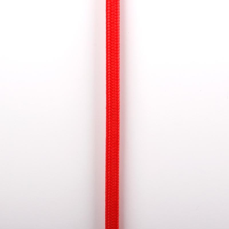 Round cotton coated power cable Red
