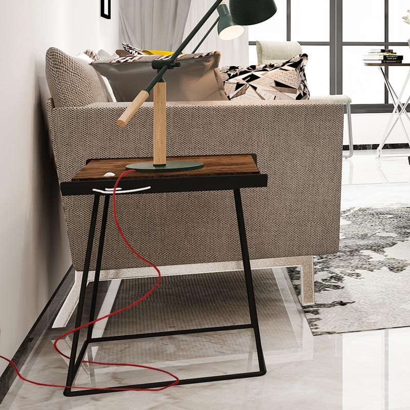 Round cotton coated power cable Red