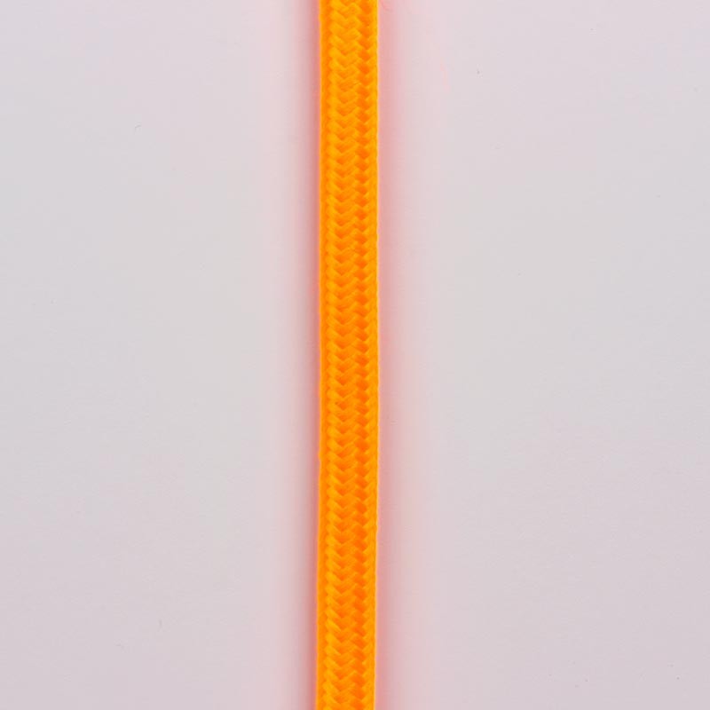 Round cotton coated power cable Citrus Orange