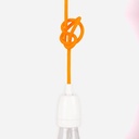 Round cotton coated power cable Citrus Orange