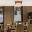 Ceiling lamp with wood effect lampshade "AGUDES" - 3xE27