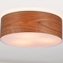 Ceiling lamp with wood effect lampshade "AGUDES" - 3xE27