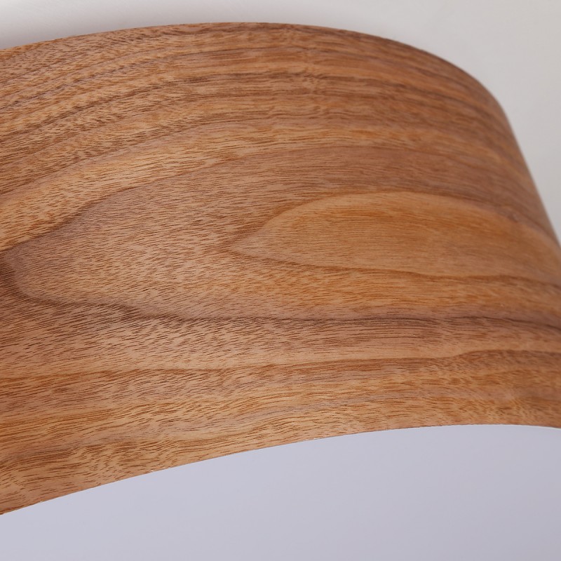 Ceiling lamp with wood effect lampshade "AGUDES" - 3xE27