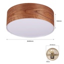Ceiling lamp with wood effect lampshade "AGUDES" - 3xE27