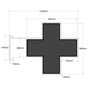 Programmable green monocolor LED pharmacy cross P10 - Outdoor - 96x96cm