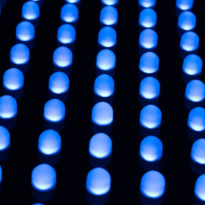 Veterinary Cross LED blue monocolor - 60x60cm - Single sided - IP20
