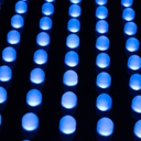 Veterinary Cross LED blue monocolor - 60x60cm - Single sided - IP20