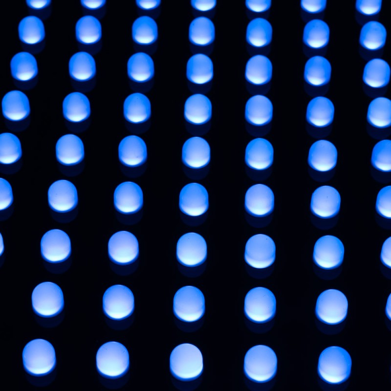 Veterinary Cross LED blue monocolor - 60x60cm - Single sided - IP20