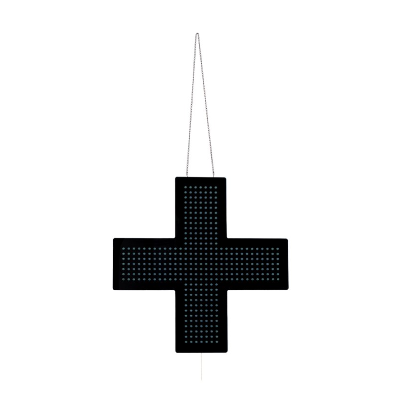 Veterinary Cross LED blue monocolor - 60x60cm - Single sided - IP20