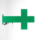 Green monocolor pharmacy LED cross - 50x50cm - Double sided - Outdoor