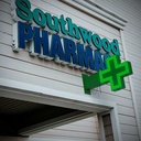 Green monocolor pharmacy LED cross - 50x50cm - Double sided - Outdoor