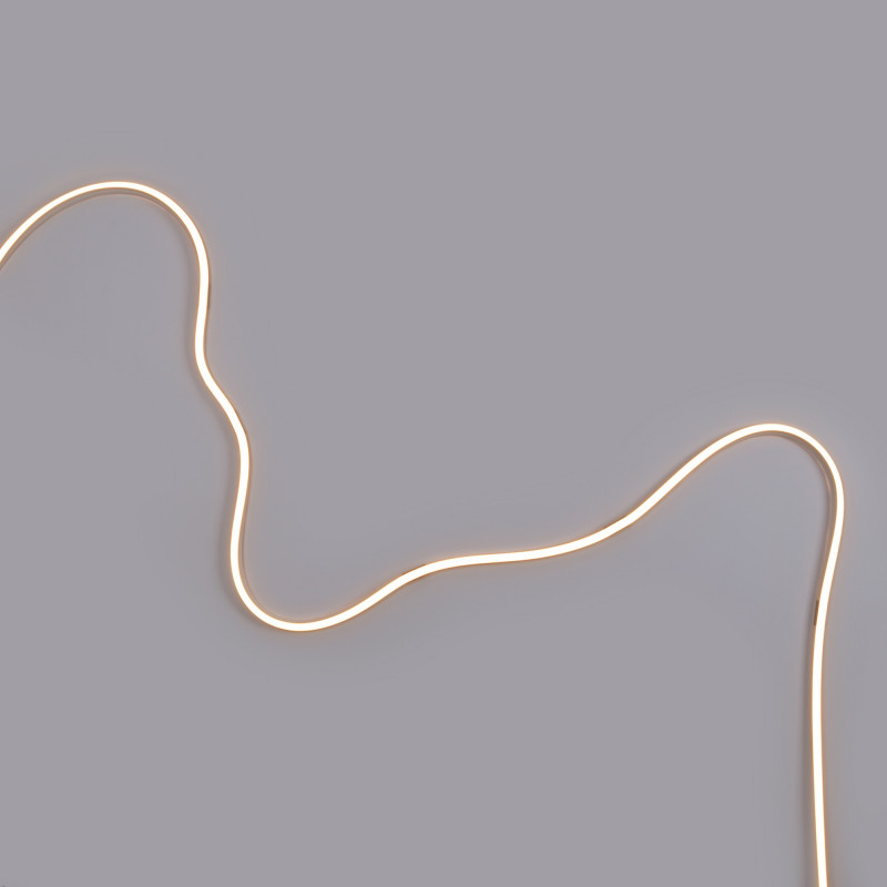 Single color LED Neon Flex - 24V DC - 10x10mm - 5 meters - Complete kit - IP67 - 10W/m