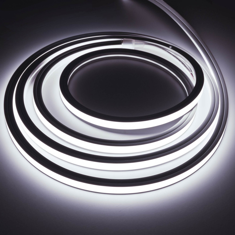 Single color LED Neon Flex - 24V DC - 10x10mm - 5 meters - Complete kit - IP67 - 10W/m
