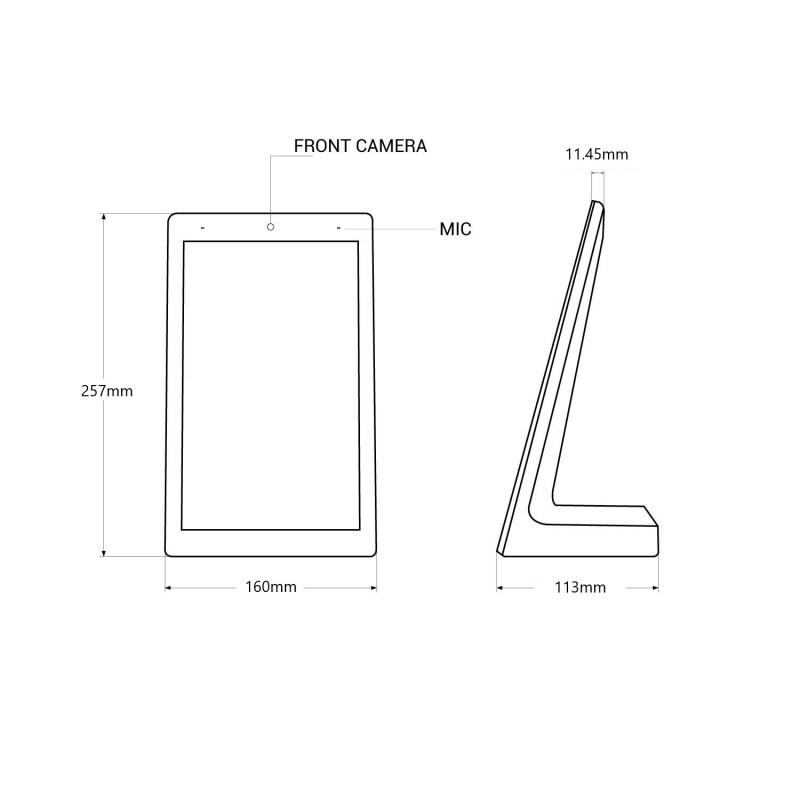 LCD Tabletop Advertising Display with camera - 10.1'' - Touchscreen - Android 11