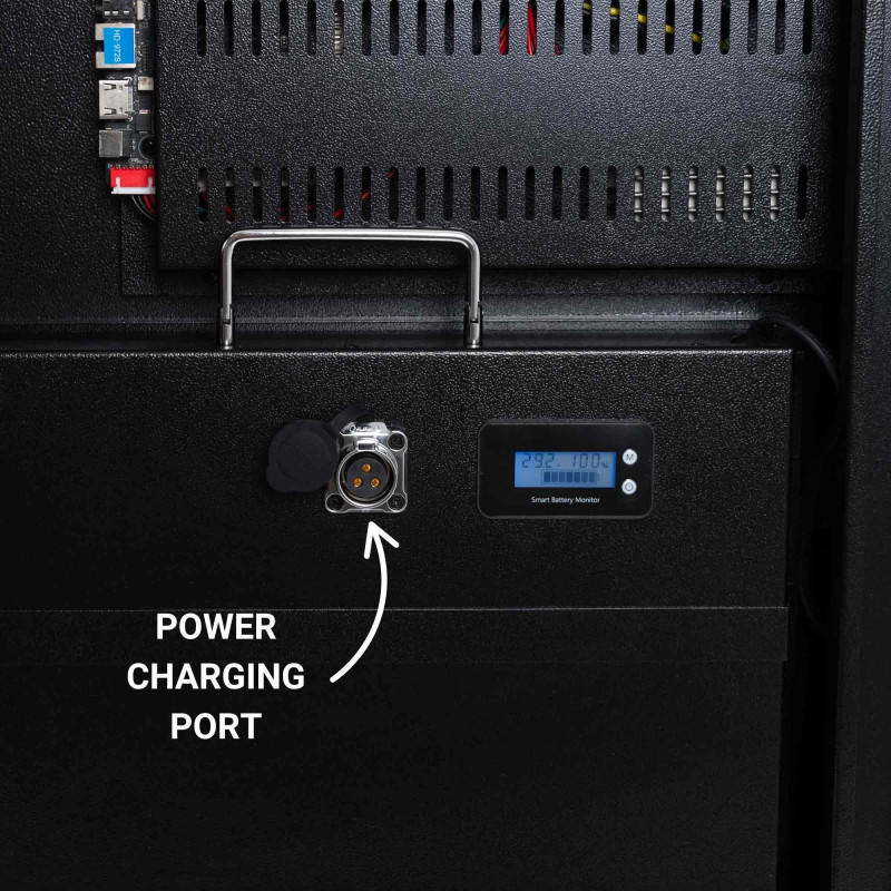 43'' Portable Outdoor Advertising Display - Full HD LCD - Wheeled and Battery Operated