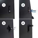 43'' Portable Outdoor Advertising Display - Full HD LCD - Wheeled and Battery Operated