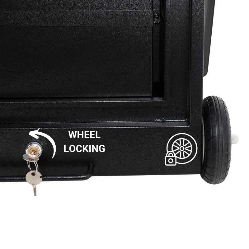 43'' Portable Outdoor Advertising Display - Full HD LCD - Wheeled and Battery Operated