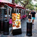 43'' Portable Outdoor Advertising Display - Full HD LCD - Wheeled and Battery Operated