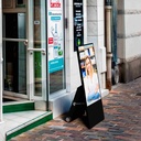43'' Portable Outdoor Advertising Display - Full HD LCD - Wheeled and Battery Operated