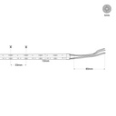 24V DC COB LED Strip - RGB - 12W/m - 10mm - IP20 - 5 meters roll - Cut every 33mm