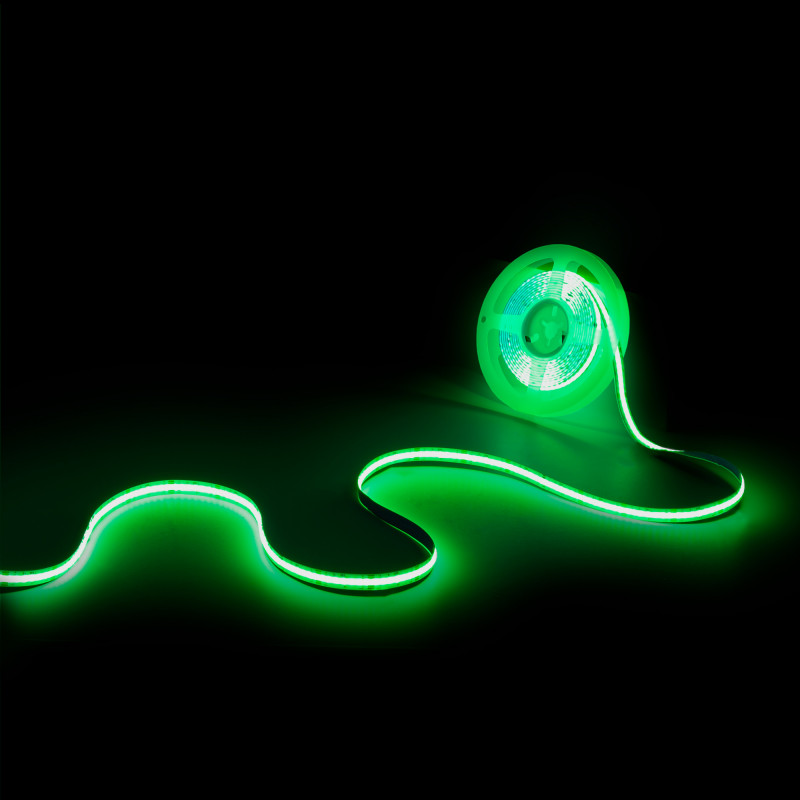 24V DC COB LED Strip - RGB - 12W/m - 10mm - IP20 - 5 meters roll - Cut every 33mm