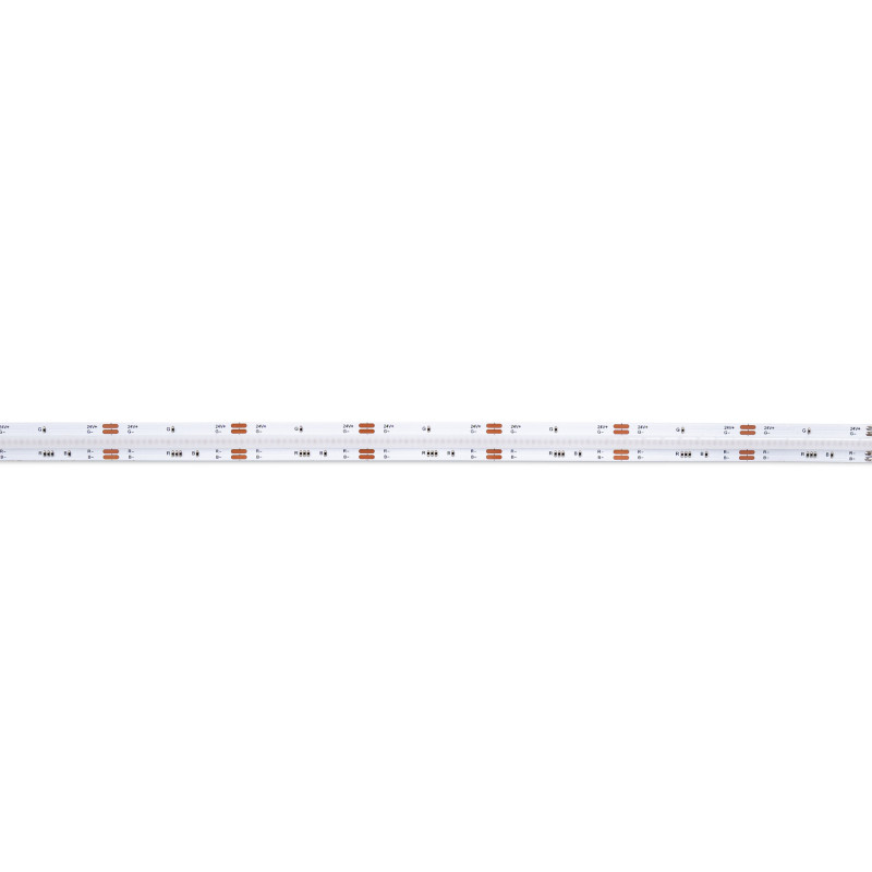 24V DC COB LED Strip - RGB - 12W/m - 10mm - IP20 - 5 meters roll - Cut every 33mm