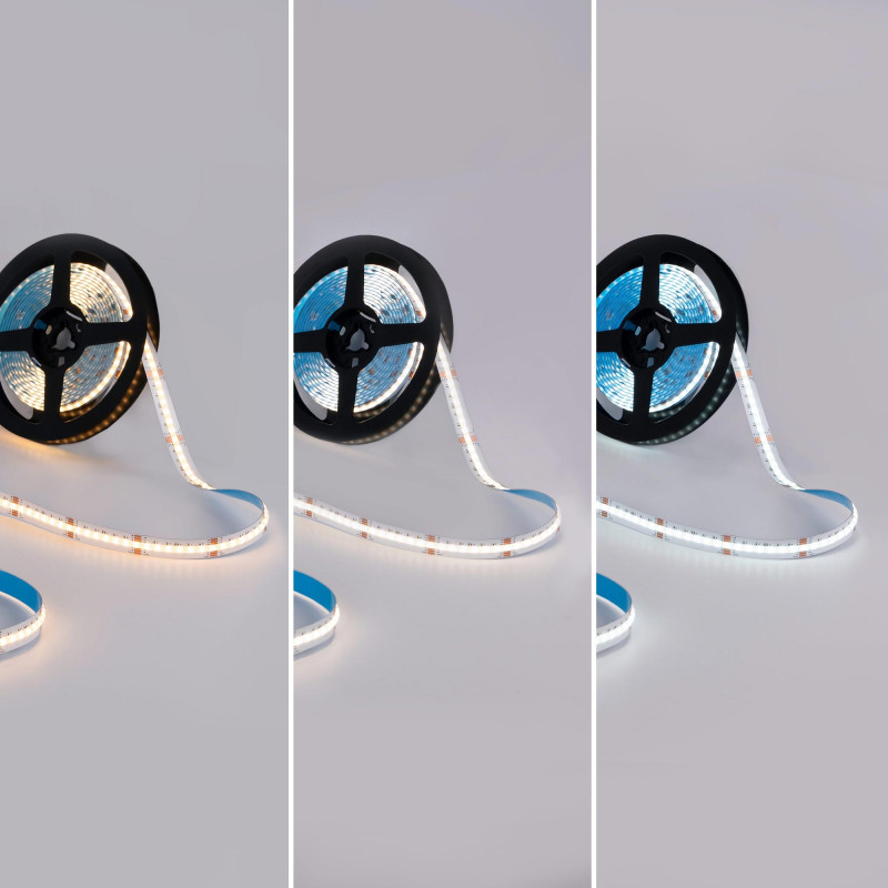 24V DC COB LED Strip - RGB + CCT - 19W/m - 12mm - IP20 - 5 meters roll