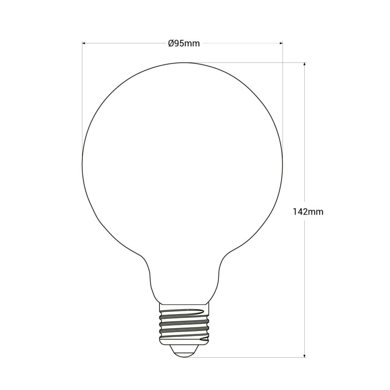Decorative LED bulb "Milky" - E27 G95 - 6W - 3000K