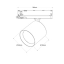 LED 3-phase track spotlight - 40W - Greengrocers - Philips Xitanium Driver