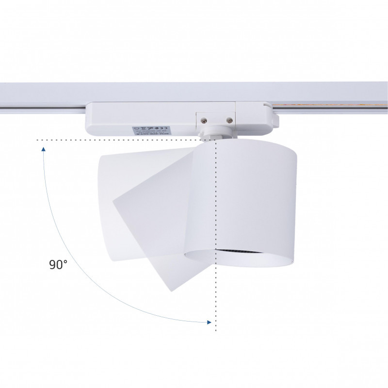 LED 1-phase track spotlight - 40W - Butcheries