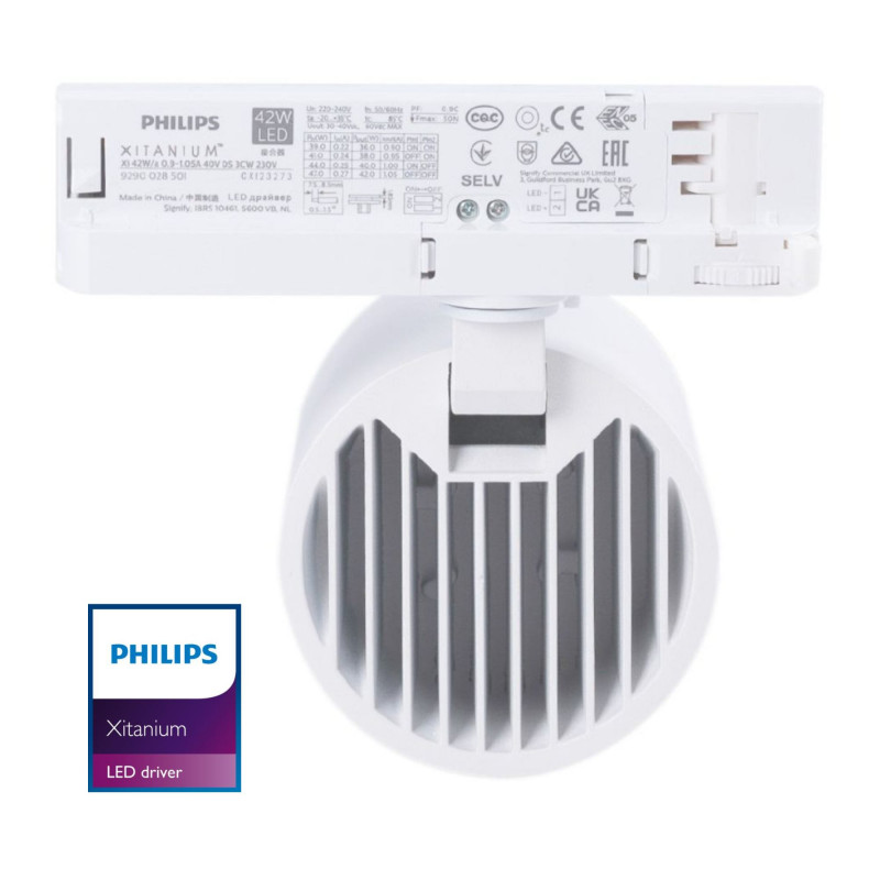 LED 3-phase track spotlight - 40W - Greengrocers - Philips Xitanium Driver