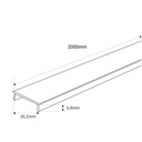 Decorative cover for magnetic track - 1 meter - White