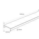 Decorative cover for magnetic track - 1 meter - White