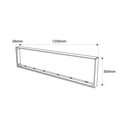 Surface-mounting kit for LED Backlight panel - 120x30 cm