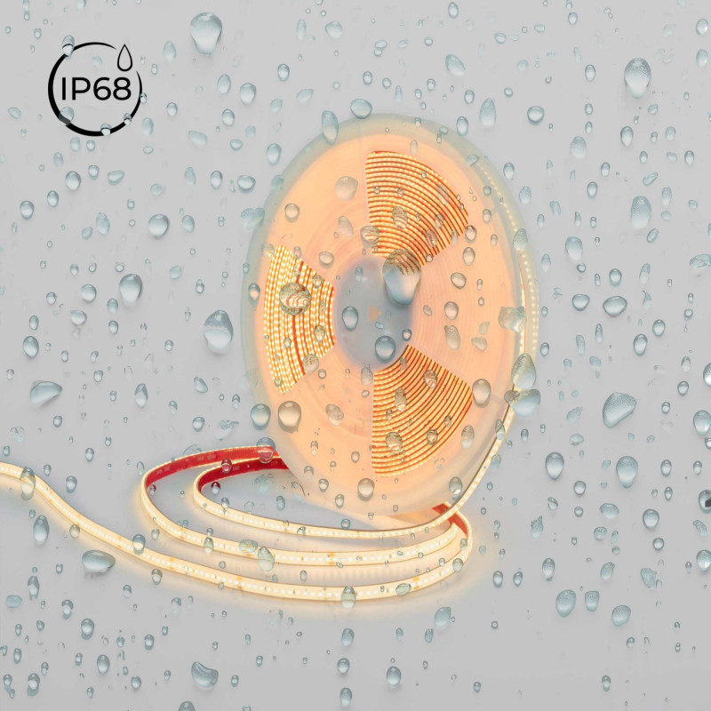 Submersible LED strip 48V DC - Monochrome - 9.6W/m - 12mm - IP68 - 20 metres - 168ch/m