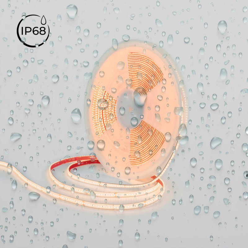 Submersible LED strip 48V DC - Monochrome - 9.6W/m - 12mm - IP68 - 20 metres - 168ch/m