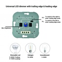 300W Triac Dimmer - Leading/trailing edge dimming - On/off function