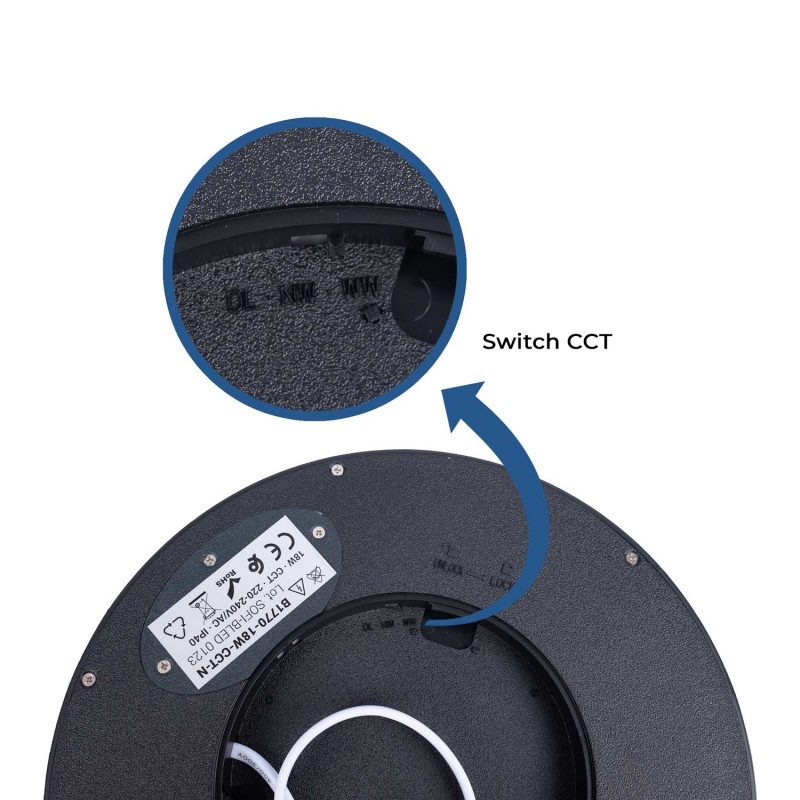 Round CCT LED Ceiling light - 18W - IP40