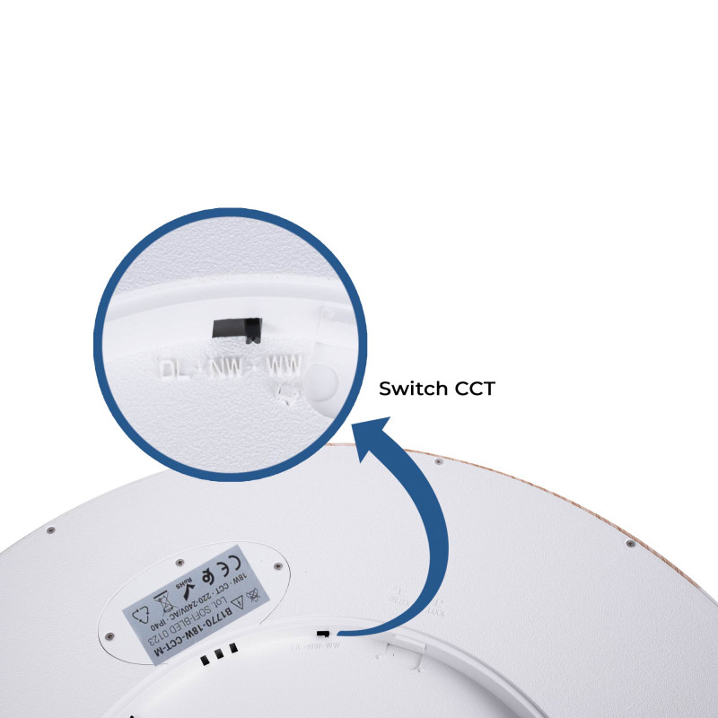 Round CCT LED Ceiling light - 18W - IP40